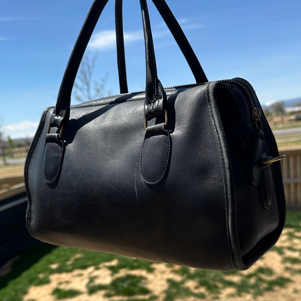 Coach Vintage Navy Broadway Satchel Bag Leather Made in the United States